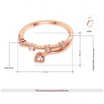 Pure Heart CZ Crystal Rose Gold Ring